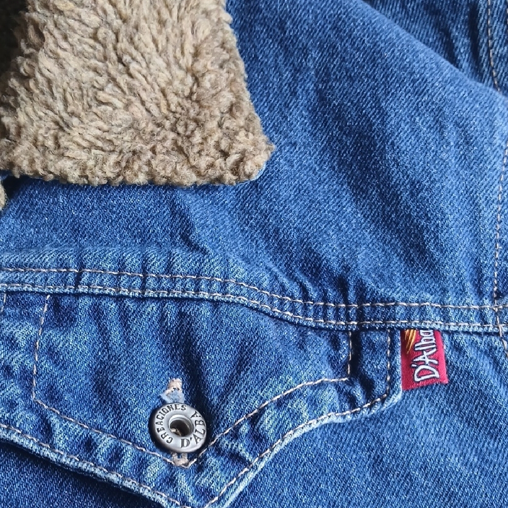 Alba Blue Denim Jacket with Warm Brown Lining - Picture 12 of 14